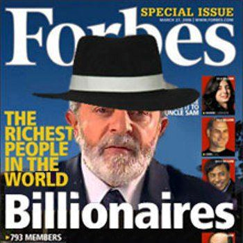 Por sua enorme fortuna, Lula é capa da Revista FORBES!